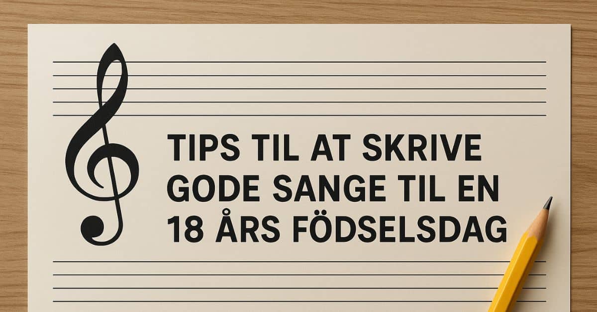 5 tips til at skrive gode sange til en 18 års fødselsdag